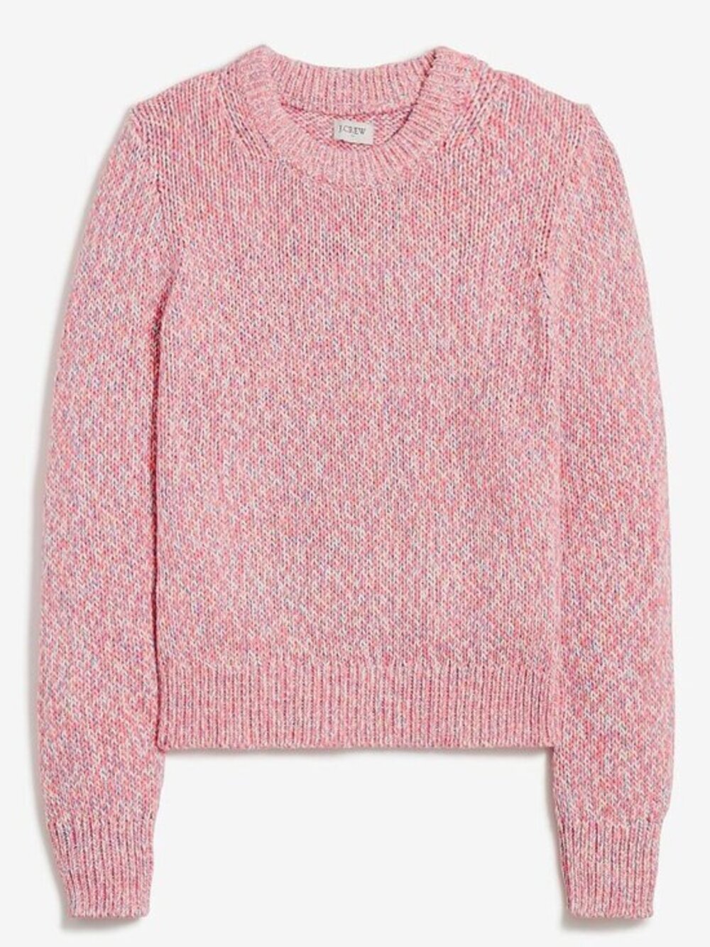 New J.Crew 100% Cotton Marled Sweater Pink XS